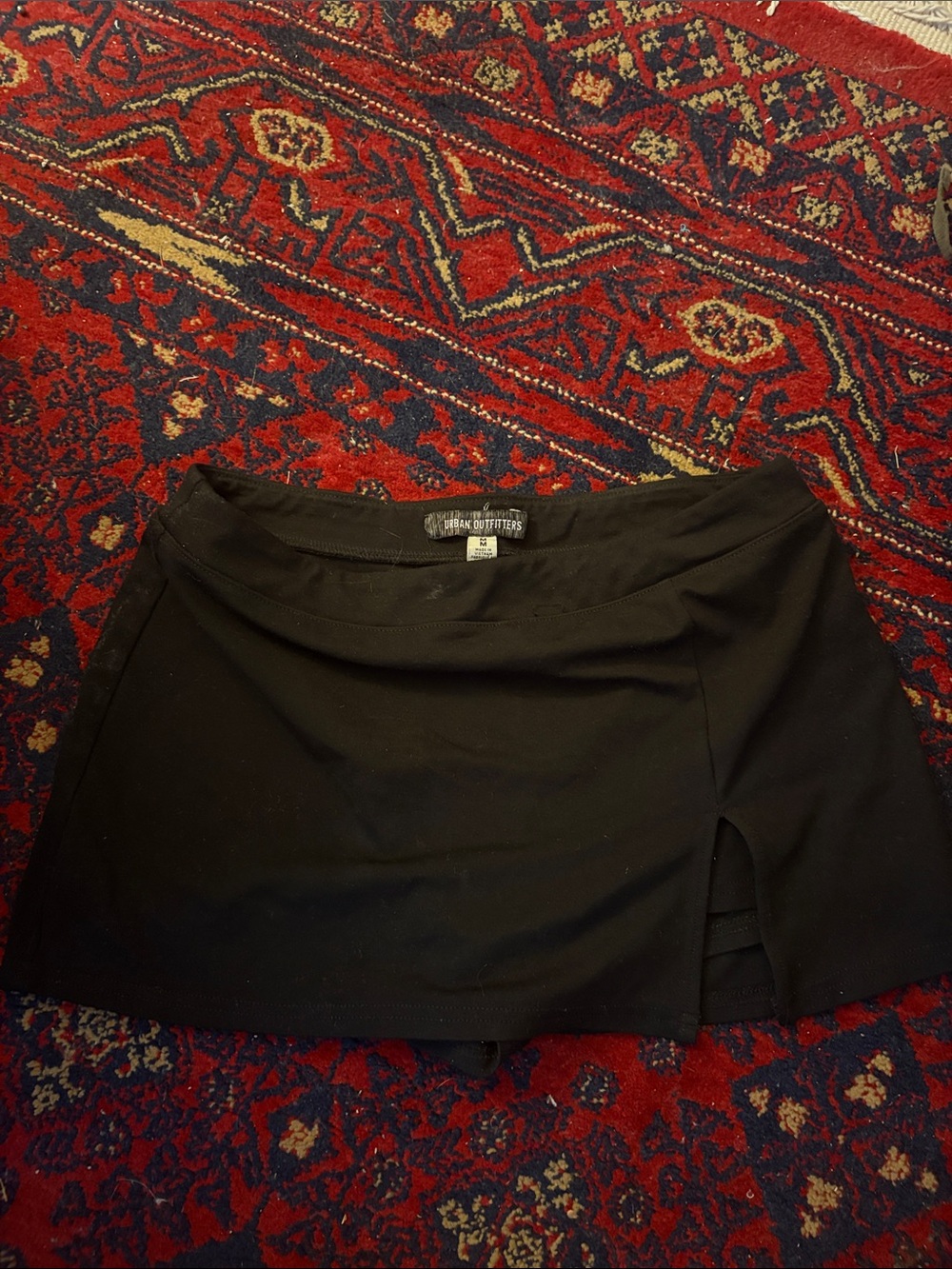 Urban Outfitters Black Stretch Mini Skirt with Side Slit